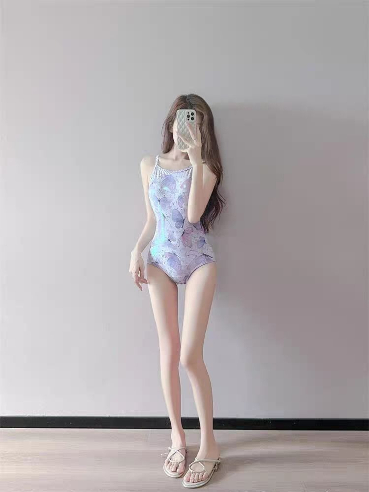 Swimwear - Feenhafter Stil Dreieckiger Ausschnitt Einteiliger Badeanzug