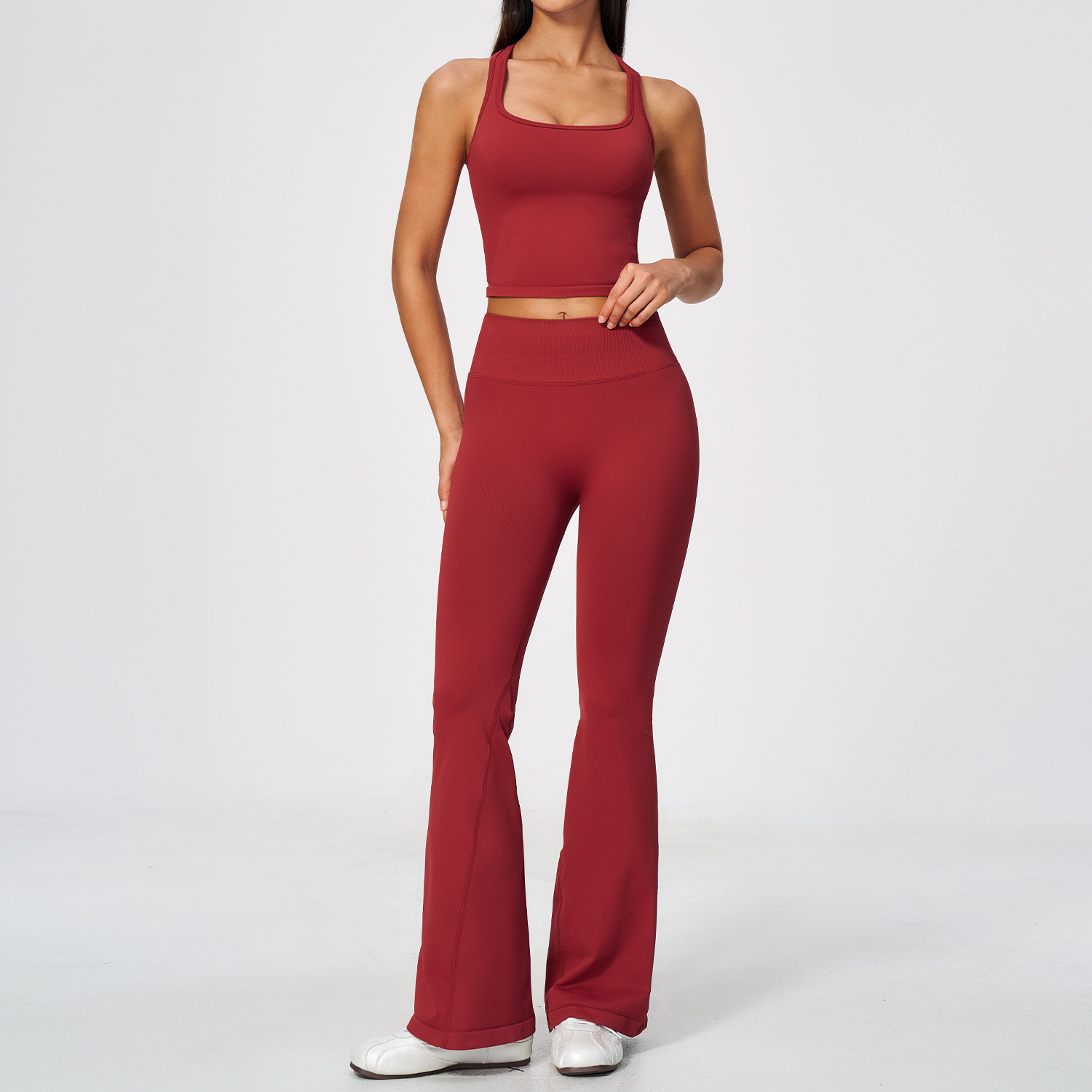 Damen 2-Teiliges Yoga-Set Race – Seamless Ribbed Workout Tank Top Bewertung und Preis