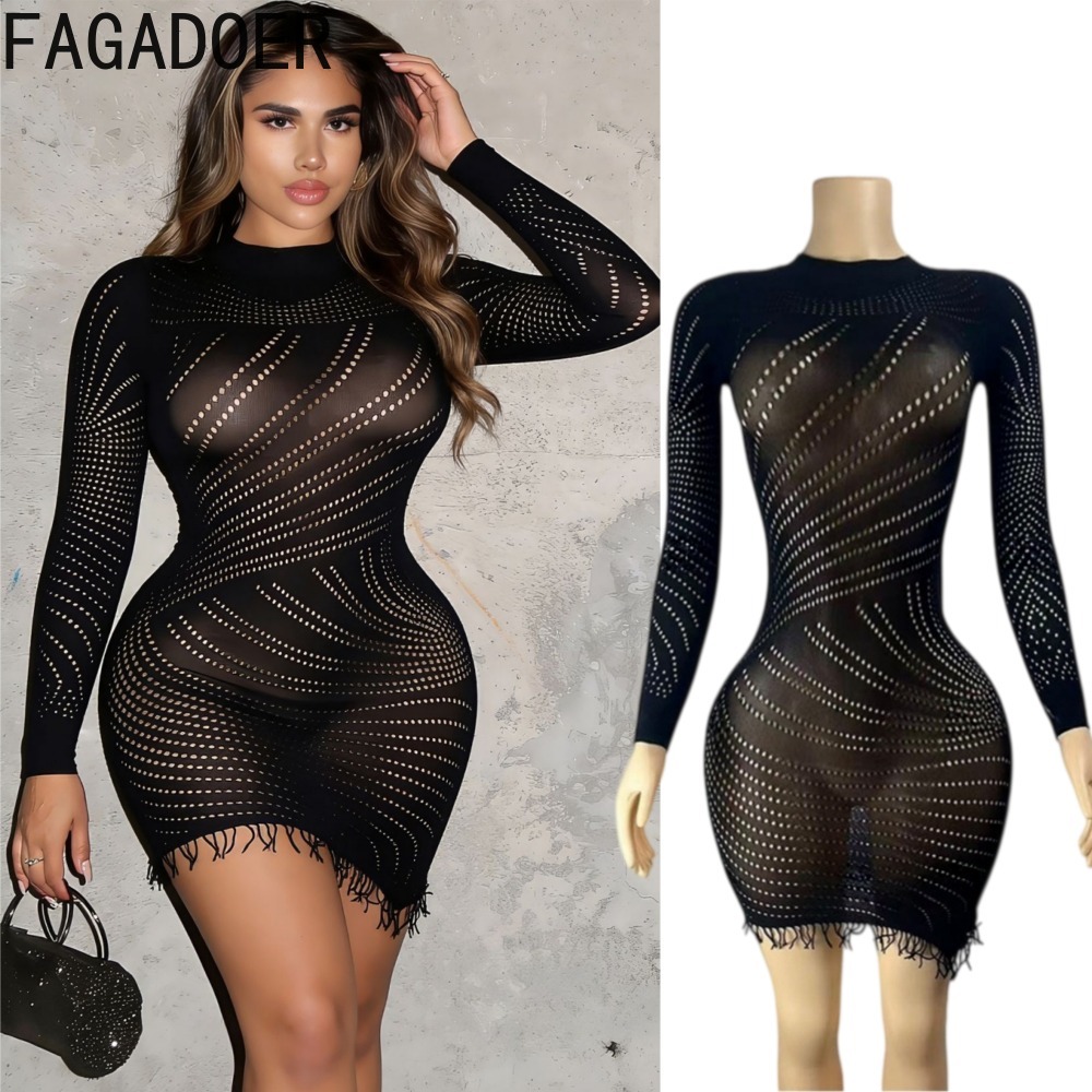 FAGADOER Damen Sexy Bodycon Mi – Sexy Mesh Sheer Bodycon Dress Bewertung und Preis