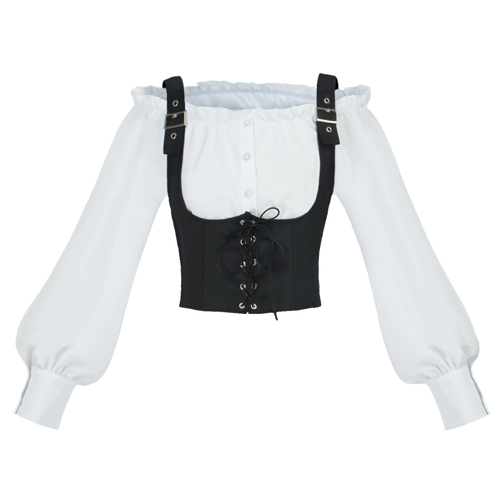 Retro-Bluse im Western-Stil fü – Tops Bewertung und Preis